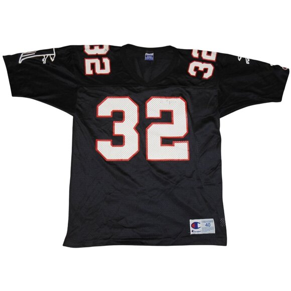 Vintage 90s Jamal Anderson Atlanta Falcons Champion Jersey Dirty Bird Medium - Picture 1 of 8